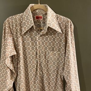 vintage manhattan manKnit funky disco shirt 70’s